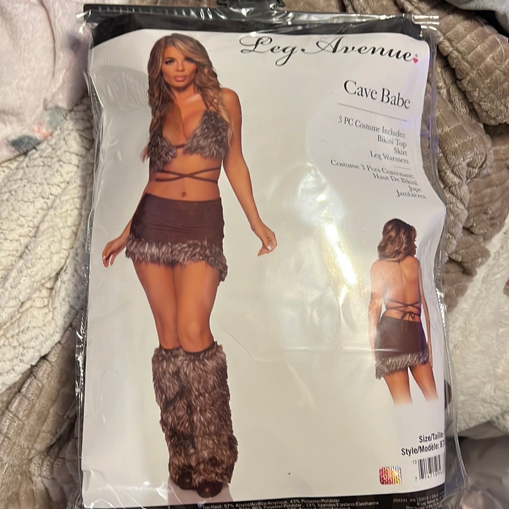 Halloween costume. Worn once all items are in the bag.